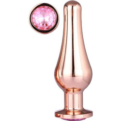 Dream Toys Gleaming Love Large Πρωκτική Σφήνα Diamond Plug 12.7cm Ροζ Χρυσή
