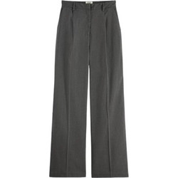 Scotch & Soda Ψηλόμεσο Υφασμάτινο Γυναικείο Παντελόνι Chino Κανονική Εφαρμογή Ανθρακί ULH01020F-SCU084