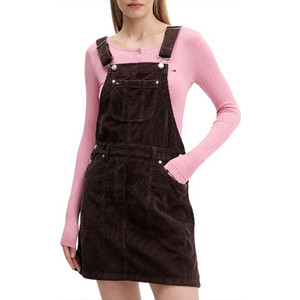 Tommy Hilfiger Mini Καθημερινό Φόρεμα Βελούδινο Σοκολατί DW0DW21494-GS7