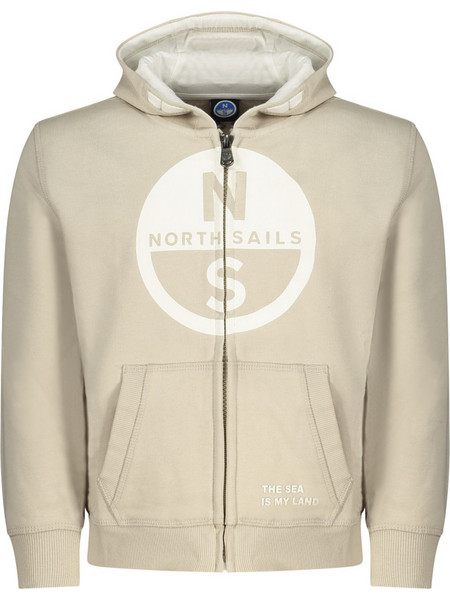 North Sails Παιδική Ζακέτα Φούτερ με Κουκούλα και Φερμουάρ Μπεζ 794476000-0915
