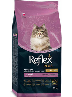 Reflex Plus Adult Sterilised with Beef 15kg
