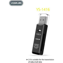 Yesplus 1416 Card Reader USB-A 2.0 για SD / microSD