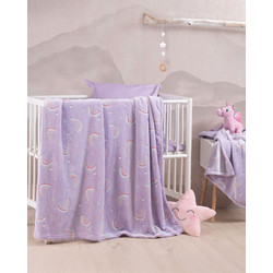 Rythmos Nelie Luminus Κουβέρτα Κούνιας Fleece 110x140 Λιλά