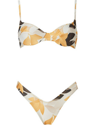 Stefania Frangista Bikini Set Brazil Floral Εκρού Κίτρινο SF2580BYT/SF2580BYB