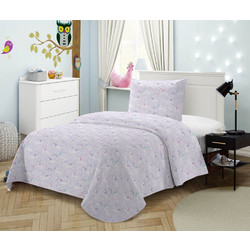 Viopros Σετ Παιδικό Κουβερλί Μονό Microfiber με Μαξιλαροθήκη 160x240 5405 Λιλά
