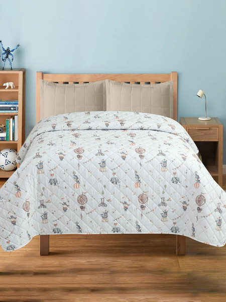 Sunshine Home Παιδικό Κουβερλί Μονό 160x220 Kids 50 Circus Λευκό