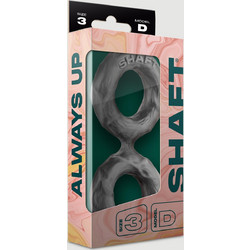 Shaft 3D Silicone Large Double Cock Balls Ring