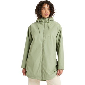 Roxy Rain Road Γυναικείο Μπουφάν Χειμωνιάτικο Softshell Μακρύ Αδιάβροχο Πράσινο Mint ERJJK03671-GLD0