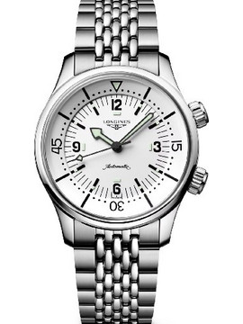 Longines Legend Diver Ανδρικό Ρολόι Αυτόματο με Ασημί Μεταλλικό Μπρασελέ L3.764.4.16.6