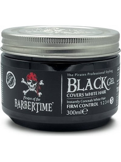 Barbertime Black Gel Μαλλιών με Χρώμα Δυνατό Κράτημα 300ml