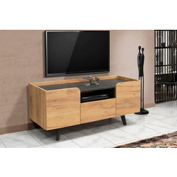 Line Art Έπιπλο Τηλεόρασης Ξύλινο Sonoma Μ140xΠ45xΥ55cm Oliver LA8020