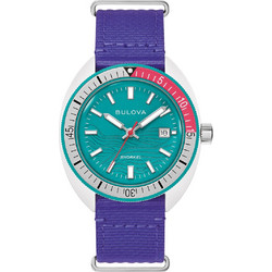 Bulova Ανδρικό Ρολόι με Μωβ Υφασμάτινο Λουράκι 98B447
