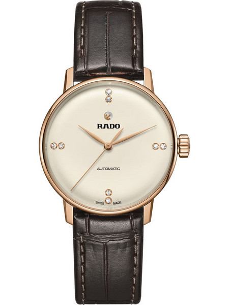 Rado Γυναικείο Ρολόι Αυτόματο με Καφέ Δερμάτινο Λουράκι R22865765