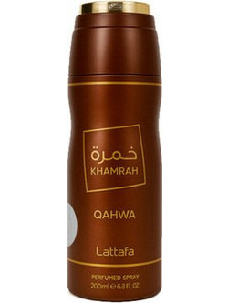 Lattafa Khamrah Qahwa Ανδρικό Αποσμητικό Spray Χωρίς Αλουμίνιο 200ml
