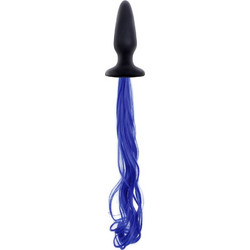 NS Novelties Unicorn Πρωκτική Σφήνα Tail Plug 10cm Μαύρη Μπλε