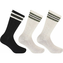 Fila Ανδρικές Κάλτσες Ψηλές Μαύρες Λευκές 3Pack F5604-436