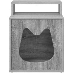 vidaXL Ξύλινo Σπιτάκι Γάτας 42.5x40x53.5cm Γκρι 8000695