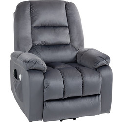 HOMCOM Πολυθρόνα Relax Ανακλινόμενη Ανθρακί 713-160V90GY