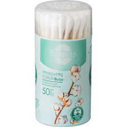 Fiorevita Μπατονέτες Βαμβακερές Bamboo Μπεζ 50τμχ