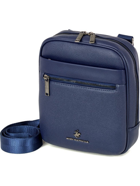 Beverly Hills Polo Club Ανδρική Τσάντα Ώμου / Χιαστί Navy Μπλε BH-8513