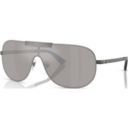 Versace VE2293 10016G Γυναικεία Γυαλιά Ηλίου Μάσκα Μεταλλικά Μαύρα με Aσημί Φακό