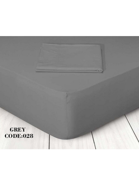 Marwa Σεντόνι Μονό Βαμβακερό με Λάστιχο 100x200+30 028 Grey
