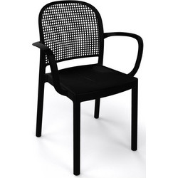 Gaber Panama 241-A Πολυθρόνα Κήπου Πλαστική Μαύρη 772-28590