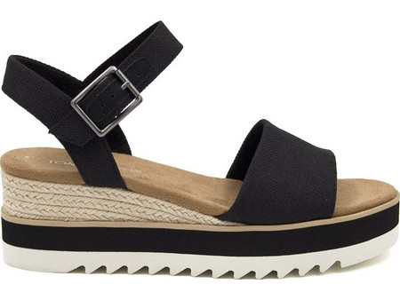 Toms Diana Καλοκαιρινές Γυναικείες Πλατφόρμες Χαμηλές Μαύρες 10017856