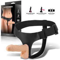 LateToBed Flaxy Harness Strap On με Dildo Flesh LT-741