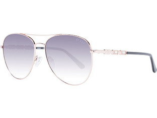 Guess GF6143 28B Ανδρικά Γυαλιά Ηλίου Aviator Μεταλλικά Ασημί με Aσημί Φακό
