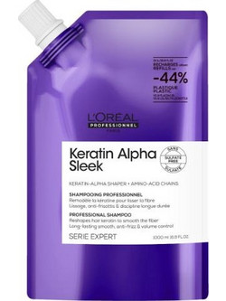 L'Oreal Professionnel Alpha Sleek Refill Σαμπουάν Κερατίνης 1lt