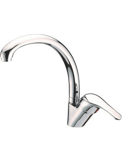 Sanitec Eco 2 00-02-00248 Μπαταρία Κουζίνας Πάγκου Διπλής Παροχής Ανάμεικτη Inox