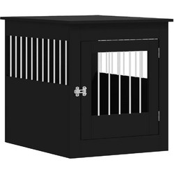 vidaXL Ξύλινο Κλουβί Σκύλου Crate Έπιπλο Μεσαίο Εσωτερικού Χώρου Μαύρο 80x64.5x71cm 838331 [8721012222069