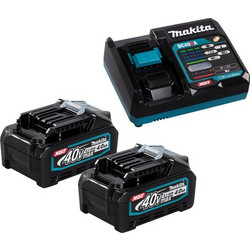 Makita 191J97-1 Σετ 2 Μπαταριών Εργαλείων Λιθίου 40V 4Ah BL4040 με Φορτιστή 40V DC40RA