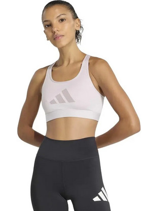 Adidas Poweract Aeroready Αθλητικό Μπουστάκι με Μέτρια Στήριξη Εκρού KC5530