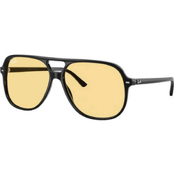 Ray-Ban RB2198 901R6 Ανδρικά Γυαλιά Ηλίου Aviator Κοκάλινα Μαύρα με Κίτρινο Φακό