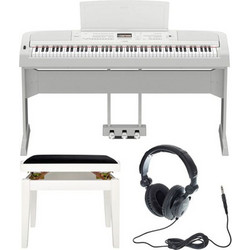 Yamaha DGX-670 Set Ηλεκτρικό Πιάνο Όρθιο με 88 Βαρυκεντρισμένα Πλήκτρα White