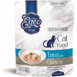 Egeo Pet Food Sterilised Grain Free with Tuna & Chicken in Broth 85gr
