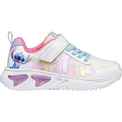 Geox Assister Lilo & Stitch Παιδικά Sneakers με Φωτάκια Λευκά Ροζ Γαλάζια J65E9B0AN02C0653