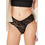 Cottonhill Γυναικείο Sexy Brazil με Δαντέλα Μαύρο CH6076