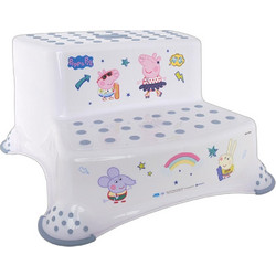 Lorelli Peppa Pig Βοηθητικό Σκαλοπάτι Μπάνιου Διπλό Πλαστικό Αντιολισθητικό Λευκό 10130920519