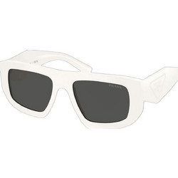 Prada PR04SU 17K08Z Ανδρικά Γυαλιά Ηλίου Aviator Κοκάλινα Λευκά με Μαύρο Φακό