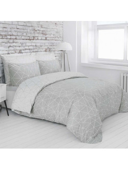 Espree Σετ Σεντόνια Διπλά Βαμβακερά 200x270 Mila Grey