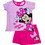 Disney Minnie Mouse Παιδική Πιτζάμα Βαμβακερή Καλοκαιρινή Ροζ Φούξια MIN36-0748