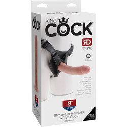 Pipedream King Cock 8" Harness Strap On με Dildo 20.3cm Flesh PD5623-21