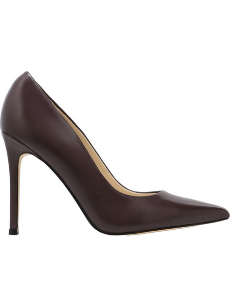 Nine West Γόβες Δερμάτινες με Τακούνι Στιλέτο Σοκολατί FRESH-05-605