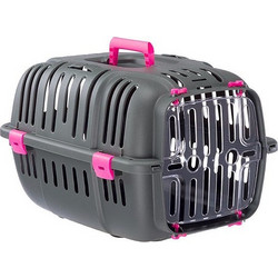 Ferplast Jet 10 Κλουβί Μεταφοράς Σκύλου 47x32x29cm Γκρι Φούξια