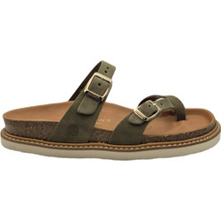 Genuins Dublin Γυναικεία Σανδάλια Suede Ανατομικά Χακί G106536