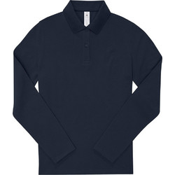 B&C Collection Γυναικεία Μπλούζα Polo Μακρυμάνικη Navy Μπλε PW464
