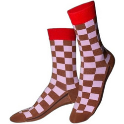 Eat My Socks Choco Blocks Ανδρικές Κάλτσες Ψηλές με Σχέδια Καφέ EMSCHOBLO